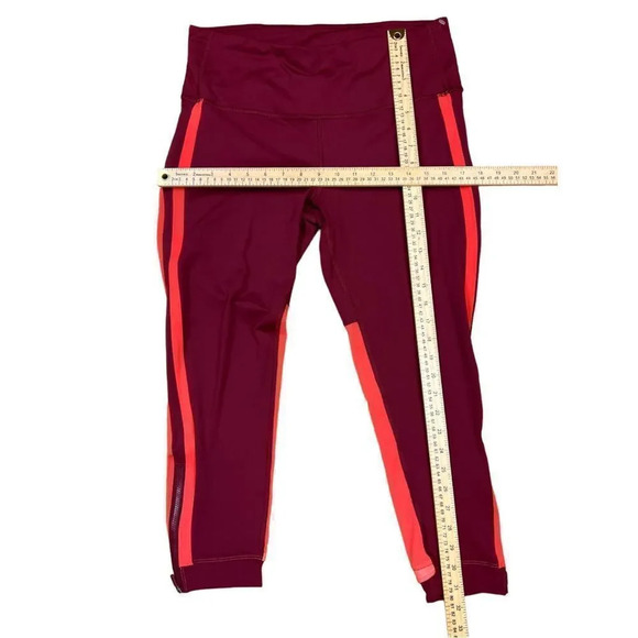 Lululemon Zip The Line Crop Deep Ruby  Coral Size 12 - Picture 9 of 16